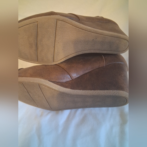 Maurices Tan Wedge Ankle Boots - Picture 4 of 5